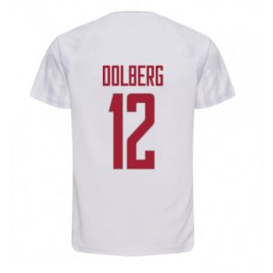 Denemarken Kasper Dolberg #12 Uit tenue Mensen WK 2022 Korte Mouw