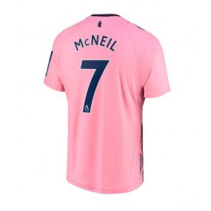 Everton Dwight McNeil #7 Uit tenue Mensen 2022-23 Korte Mouw