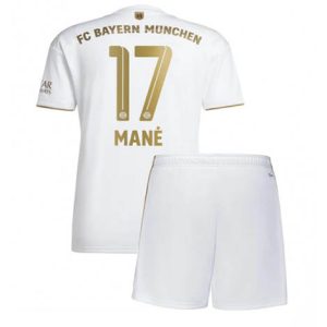 Kids Bayern Munich Sadio Mane #17 Uit tenue 2022-23 Korte Mouw (+ Korte broeken)