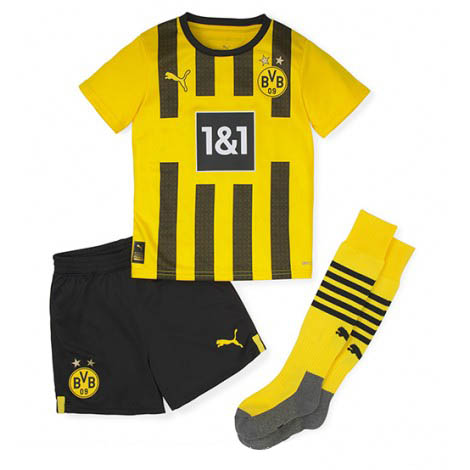 Kids Borussia Dortmund Giovanni Reyna #7 Thuis tenue 2022-23 Korte Mouw (+ Korte broeken)-1