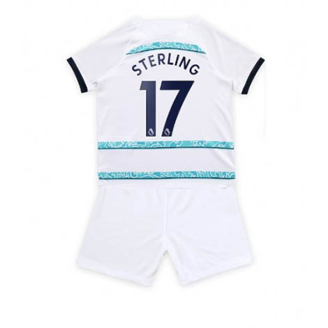 Kids Chelsea Raheem Sterling #17 Uit tenue 2022-23 Korte Mouw (+ Korte broeken)