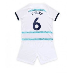 Kids Chelsea Thiago Silva #6 Uit tenue 2022-23 Korte Mouw (+ Korte broeken)