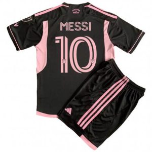 Kids Inter Miami Lionel Messi #10 Uit tenue 2023-24 Korte Mouw (+ Korte broeken)