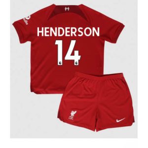 Kids Liverpool Jordan Henderson #14 Thuis tenue 2022-23 Korte Mouw (+ Korte broeken)