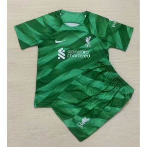 Kids Liverpool Keeper Thuis tenue 2022-23 Korte Mouw (+ Korte broeken)