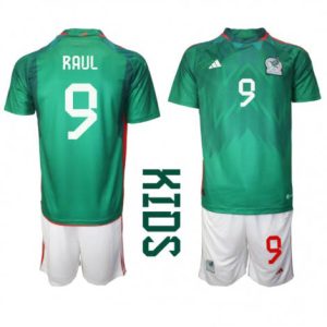 Kids Mexico Raul Jimenez #9 Thuis tenue WK 2022 Korte Mouw (+ Korte broeken)