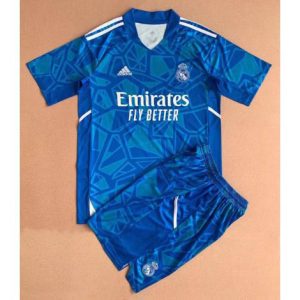 Kids Real Madrid Keeper Thuis tenue 2022-23 Korte Mouw (+ Korte broeken)