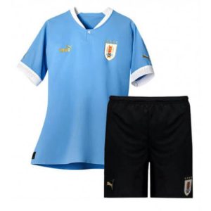 Kids Uruguay Thuis tenue WK 2022 Korte Mouw (+ Korte broeken)