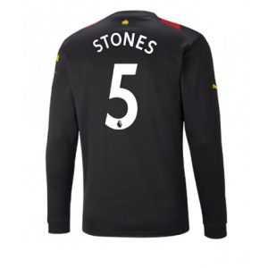 Manchester City John Stones #5 Uit tenue Mensen 2022-23 Lange Mouw