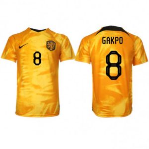 Nederland Cody Gakpo #8 Thuis tenue Mensen WK 2022 Korte Mouw