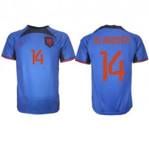 Nederland Davy Klaassen #14 Uit tenue Mensen WK 2022 Korte Mouw