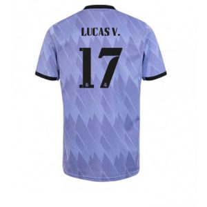 Real Madrid Lucas Vazquez #17 Uit tenue Mensen 2022-23 Korte Mouw