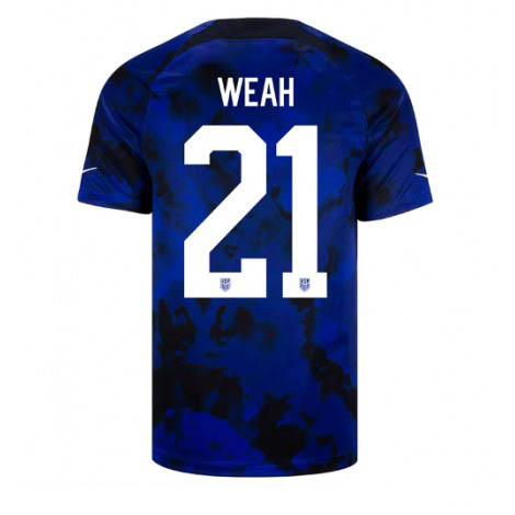 Verenigde Staten Timothy Weah #21 Uit tenue Mensen WK 2022 Korte Mouw