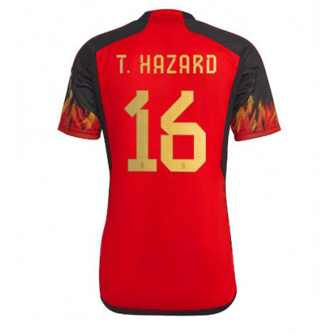 België Thorgan Hazard #16 Thuis tenue Mensen WK 2022 Korte Mouw