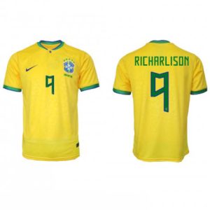 Brazilië Richarlison #9 Thuis tenue Mensen WK 2022 Korte Mouw