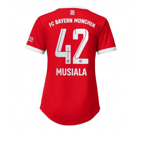 Dames Bayern Munich Jamal Musiala #42 Thuis tenue 2022-23 Korte Mouw