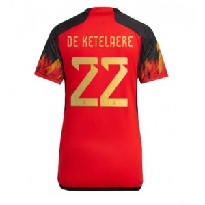 Dames België Charles De Ketelaere #22 Thuis tenue WK 2022 Korte Mouw
