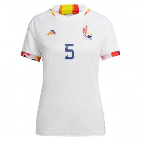 Dames België Jan Vertonghen #5 Uit tenue WK 2022 Korte Mouw-1