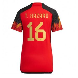 Dames België Thorgan Hazard #16 Thuis tenue WK 2022 Korte Mouw