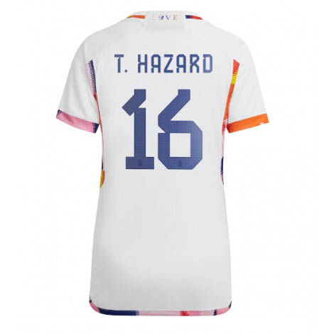 Dames België Thorgan Hazard #16 Uit tenue WK 2022 Korte Mouw