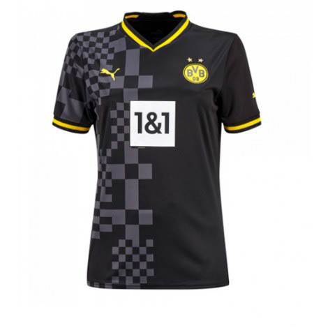 Dames Borussia Dortmund Thorgan Hazard #10 Uit tenue 2022-23 Korte Mouw-1