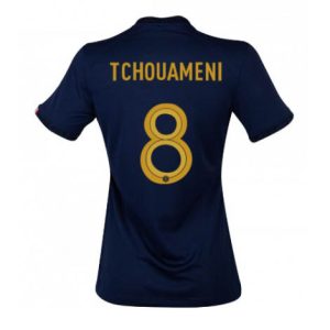 Dames Frankrijk Aurelien Tchouameni #8 Thuis tenue WK 2022 Korte Mouw