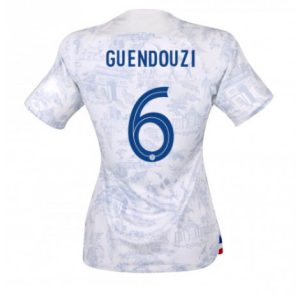 Dames Frankrijk Matteo Guendouzi #6 Uit tenue WK 2022 Korte Mouw