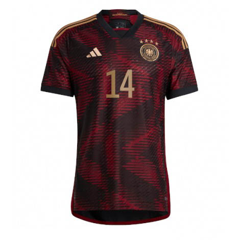 Duitsland Jamal Musiala #14 Uit tenue Mensen WK 2022 Korte Mouw-1