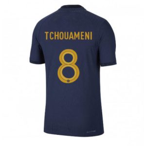 Frankrijk Aurelien Tchouameni #8 Thuis tenue Mensen WK 2022 Korte Mouw