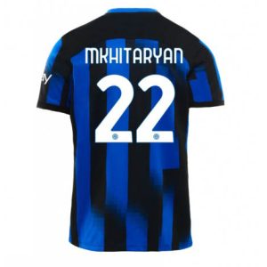 Inter Milan Henrikh Mkhitaryan #22 Thuis tenue Mensen 2023-24 Korte Mouw