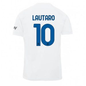 Inter Milan Lautaro Martinez #10 Uit tenue Mensen 2023-24 Korte Mouw
