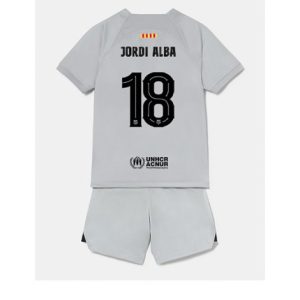 Kids Barcelona Jordi Alba #18 Derde tenue 2022-23 Korte Mouw (+ Korte broeken)