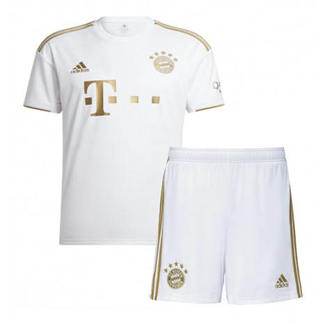 Kids Bayern Munich Jamal Musiala #42 Uit tenue 2022-23 Korte Mouw (+ Korte broeken)-1