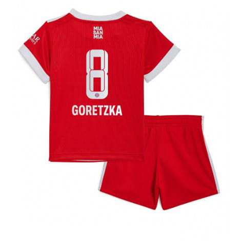 Kids Bayern Munich Leon Goretzka #8 Thuis tenue 2022-23 Korte Mouw (+ Korte broeken)