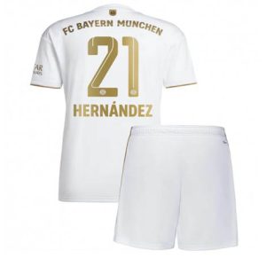 Kids Bayern Munich Lucas Hernandez #21 Uit tenue 2022-23 Korte Mouw (+ Korte broeken)