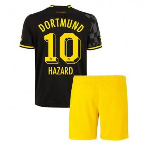 Kids Borussia Dortmund Thorgan Hazard #10 Uit tenue 2022-23 Korte Mouw (+ Korte broeken)
