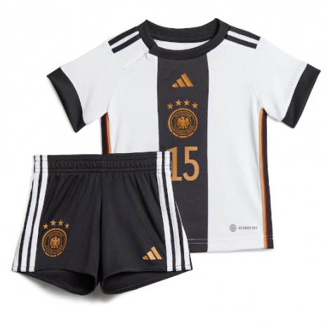 Kids Duitsland Niklas Sule #15 Thuis tenue WK 2022 Korte Mouw (+ Korte broeken)-1