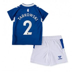 Kids Everton James Tarkowski #2 Thuis tenue 2022-23 Korte Mouw (+ Korte broeken)