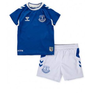 Kids Everton Thuis tenue 2022-23 Korte Mouw (+ Korte broeken)