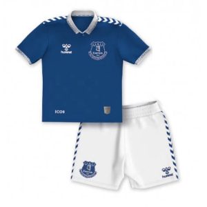 Kids Everton Thuis tenue 2023-24 Korte Mouw (+ Korte broeken)