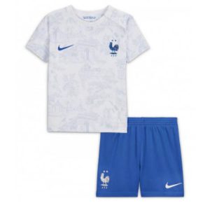 Kids Frankrijk Uit tenue WK 2022 Korte Mouw (+ Korte broeken)