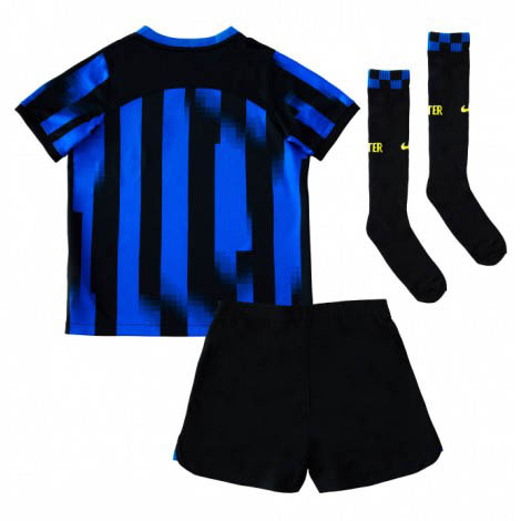 Kids Inter Milan Thuis tenue 2023-24 Korte Mouw (+ Korte broeken)-1