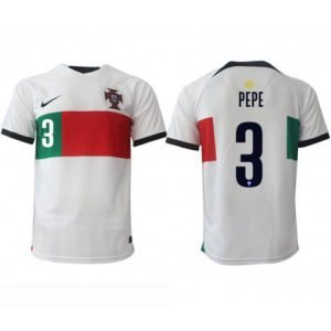 Portugal Pepe #3 Uit tenue Mensen WK 2022 Korte Mouw